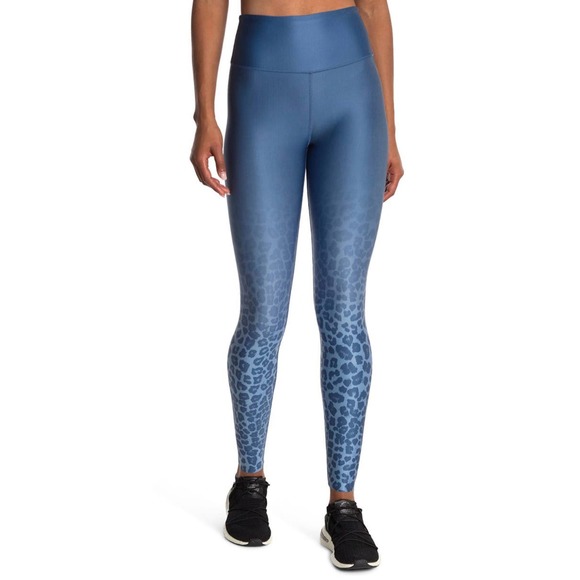 Good American Tonal Ombré Leggings - Sky Blue Leopard Print - Size 2 * WJ18 - Picture 1 of 8